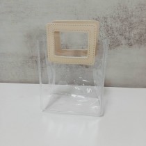 2833小工具｜3BOSSWU小商品｜【小號】黃色皮革PVC手提袋｜寬15*高17*側8.5CM｜2個$65