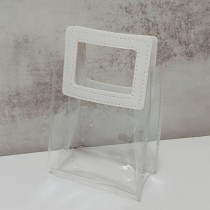 2831小工具｜3BOSSWU小商品｜【特小】白色皮革PVC手提袋｜寬13*高15*側7CM｜2個$65
