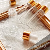 85小工具｜3BOSSWU小商品｜分裝體驗｜試用分裝瓶｜金色透明滴管瓶5ml｜10支裝｜＄110