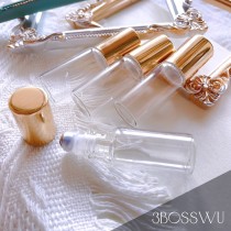 2020小工具｜3BOSSWU小商品｜5ml金色瓶蓋透明滾珠瓶｜精油瓶｜精華液瓶｜香水瓶｜5個一組｜$60