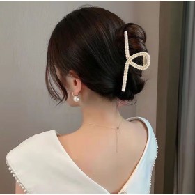 91｜3BOSSWU小商品｜簡約珍珠盤髮大抓夾｜髮飾｜髮夾｜$190｜20230601