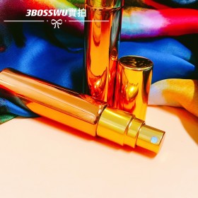 1235小工具-3bosswu小商品|10ML玻璃電鍍噴霧瓶|滿千免運|優惠一組4支210|金色