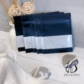 1543小工具-3bosswu小商品|7*9cm牛皮錠狀分裝夾鏈袋分裝袋|秤重因素 數量+-1張｜適用於膠囊錠狀分裝 | 黑色 | 可容納尺寸:4.5 x 4.5 cm | 優惠50張$100