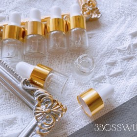 1676小工具｜3BOSSWU小商品｜分裝體驗｜試用分裝瓶｜金色透明滴管瓶1ML｜10支裝｜＄100｜221216