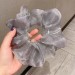 1408髮飾｜3BOSSWU小商品｜頭繩超仙氣珠光網紗紮馬尾髮束｜優雅網紅大腸髮圈簡約INS不傷發皮筋｜$120｜珠光灰色｜20230601