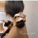1515髮飾｜3BOSSWU小商品｜韓系絲綢大腸圈髮束｜香檳色｜$150｜20230601